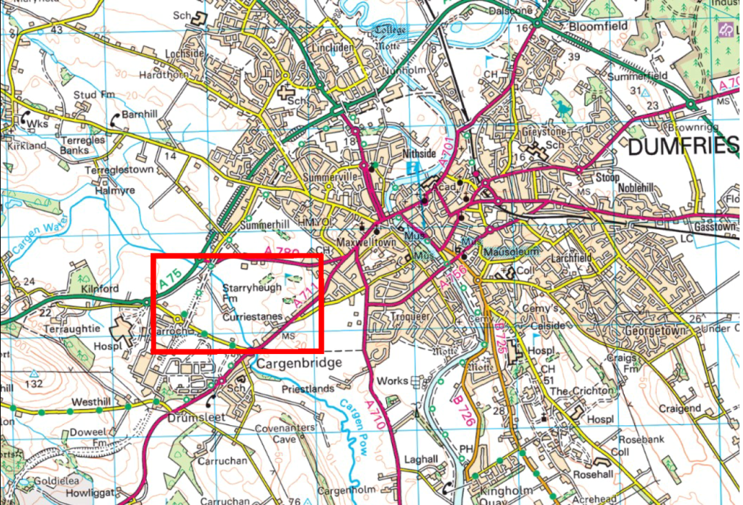 Starryheugh Location plan